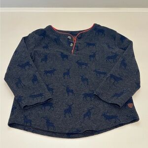 Toddler Hatley long sleeve moose Henley